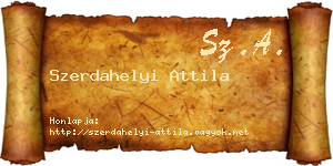 Szerdahelyi Attila névjegykártya